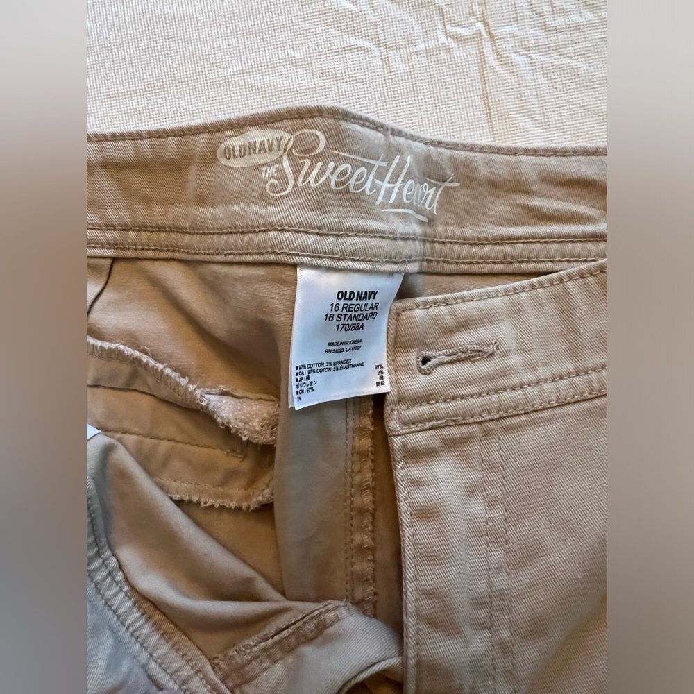 Women’s Old Navy 16W Blue Jeans Khaki Mid Rise Pant Bundle - Picture 5 of 9